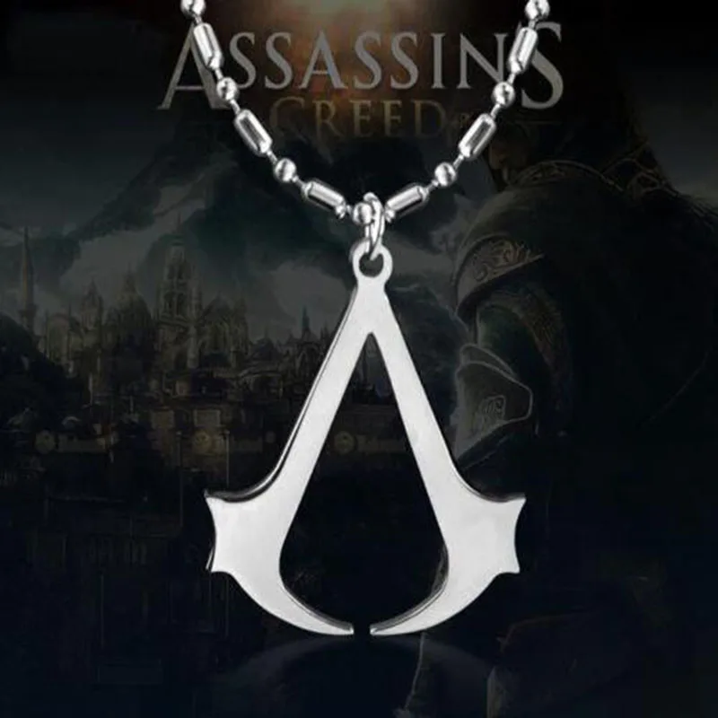 Эцио из Assassins Creed титанового сплава кулон ожерелье Unity нержавеющей стали для