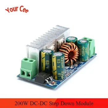 

200W 15A DC-DC 8-55V to 1-36V Adjustable Buck Converter Step Down Module Voltage Power Supply 48V to 24V 12V 5V Aluminum Shell