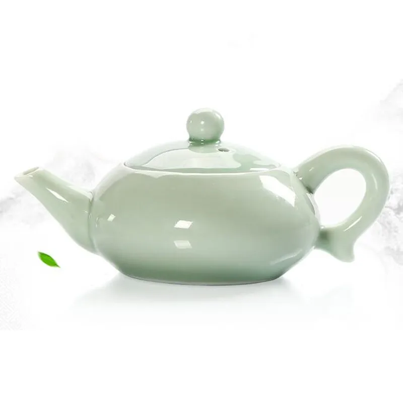 Чайный набор Longquan celadon с рыбками, керамический чайник, керамическая чайная чашка, китайский чайный набор ручной работы для путешествий кунг-фу, винный набор