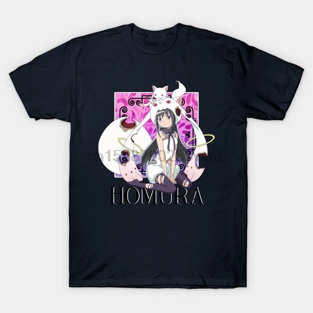 Для мужчин футболка Akemi Homura в адррес Kyubey платье Манга Футболка wo фyтбoлкa т до