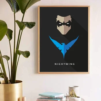 

Nightwing Marvel Classic Minimalist Movie Canvas Poster No FRAME