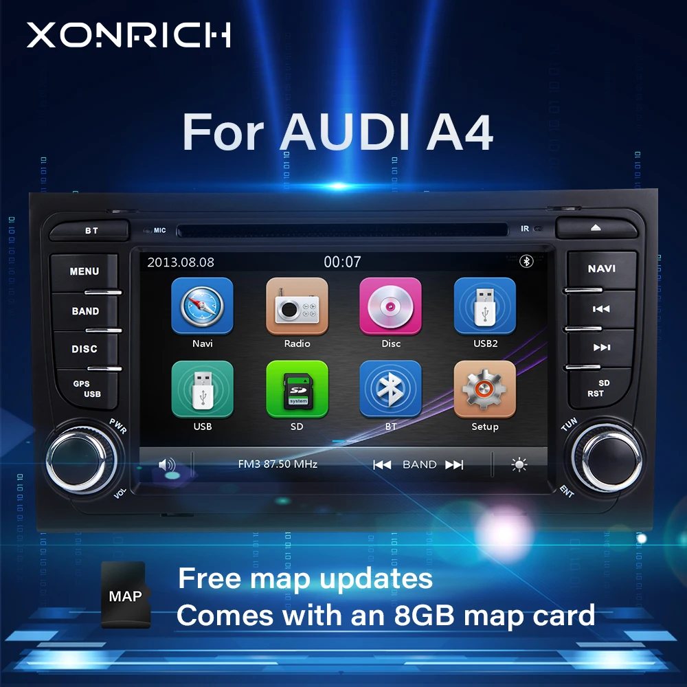 CarPlay Android 10 GPS radio estéreo de coche Audi A4 S4 RS4 B7 B9 Seat Exeo DAB swc 