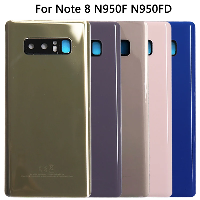 Новая Крышка батарейного отсека Note 8 для Samsung Galaxy N950 N950F задняя крышка стеклянная