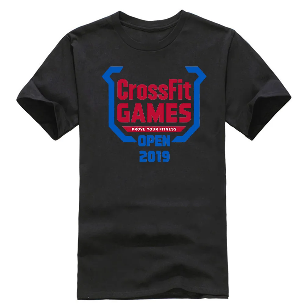 Черный Crossfit игры Открытый Фитнес Женская Мужская футболка короткий рукав S 2Xl футболка из дышащей ткани - Цвет: Черный