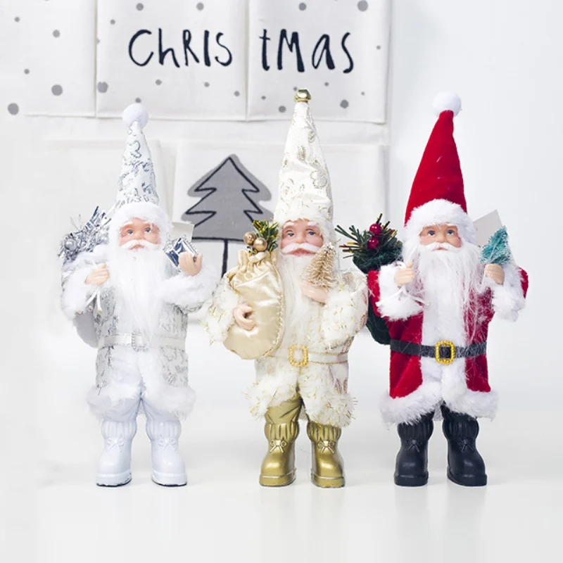 Стоящая Фигурка Санта-Клауса, коллекция рождественских украшений, праздничный подарок, украшение стола, Рождественская кукла с Рождеством
