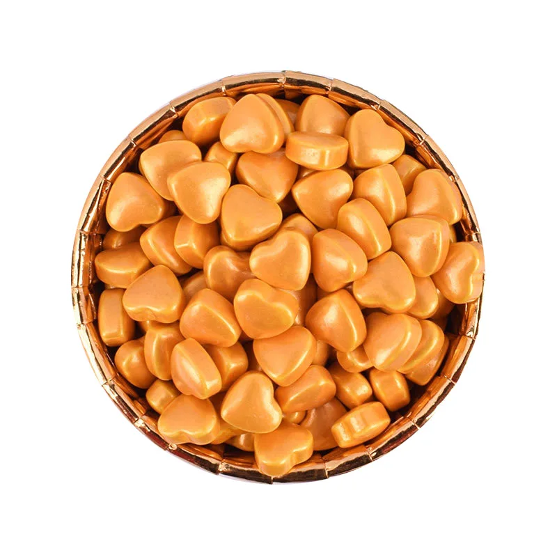 

500g Edible Gold Heart Dragees Pearlized Sugar Sprinkles Gold Baking Cups Metallic Sphere Cake Decorating Tools