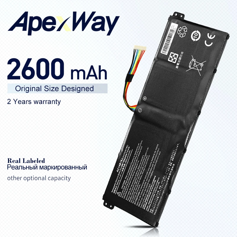 Аккумулятор для ноутбука Acer Aspire 2600 мАч 11 4 в AC14B18J|Аккумуляторы ноутбуков| |