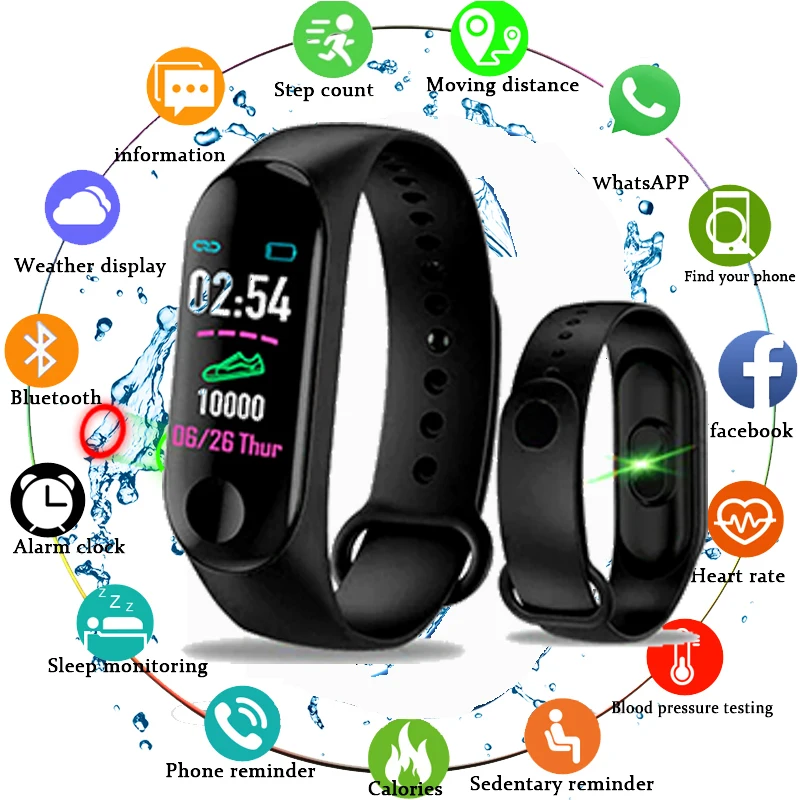Спортивный Браслет Смарт часы для женщин и мужчин Android IOS Smartwatch фитнес трекер