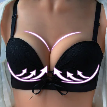 

Women Lace Sexy Bras Fashion Push Up Lingerie Bralette Underwear Brassiere Strapless Backless Wire free Bra For Dress