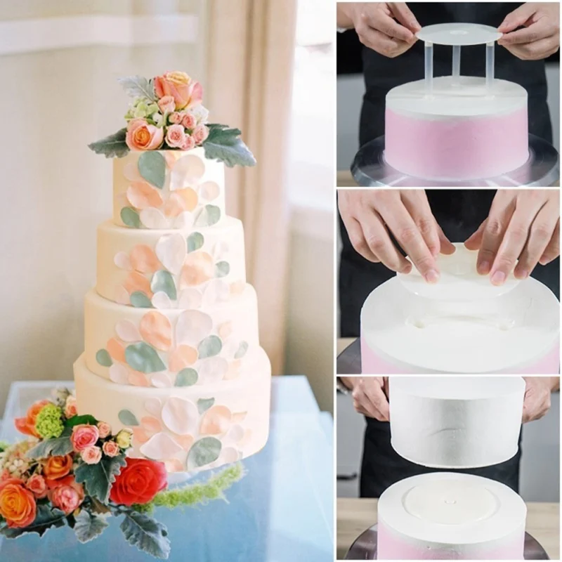 

Cake Support Frame Round Stand Gasket Dessert Support Spacer Piling Bracket DIY Pastry Making Decor Tools Kitchen Accessories