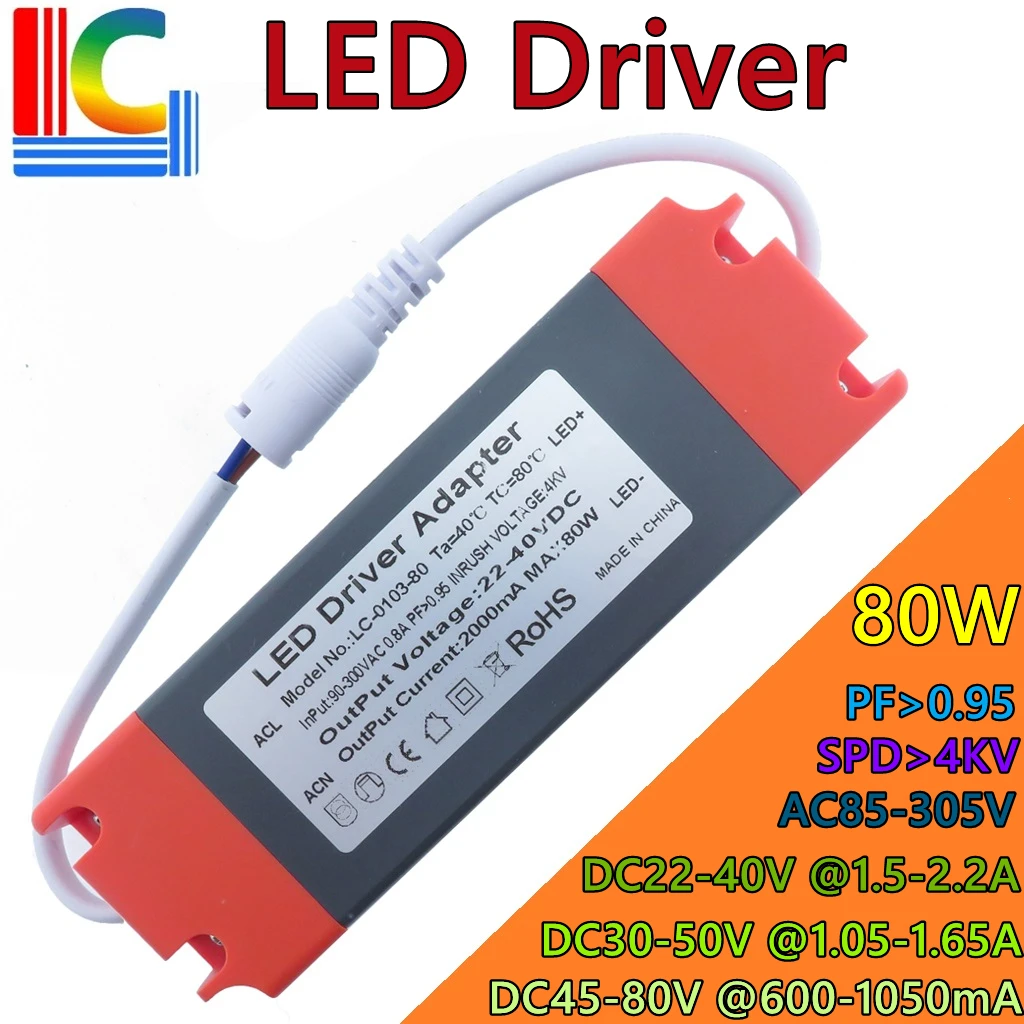 Ac To Dc Surge Protection Led Panel Power Supply 80w 70w 60w Lighting Transformer 2 2a 2 1a 2a 1 8a 1 5a 0 6aled Driver Adapter Lighting Transformers Aliexpress