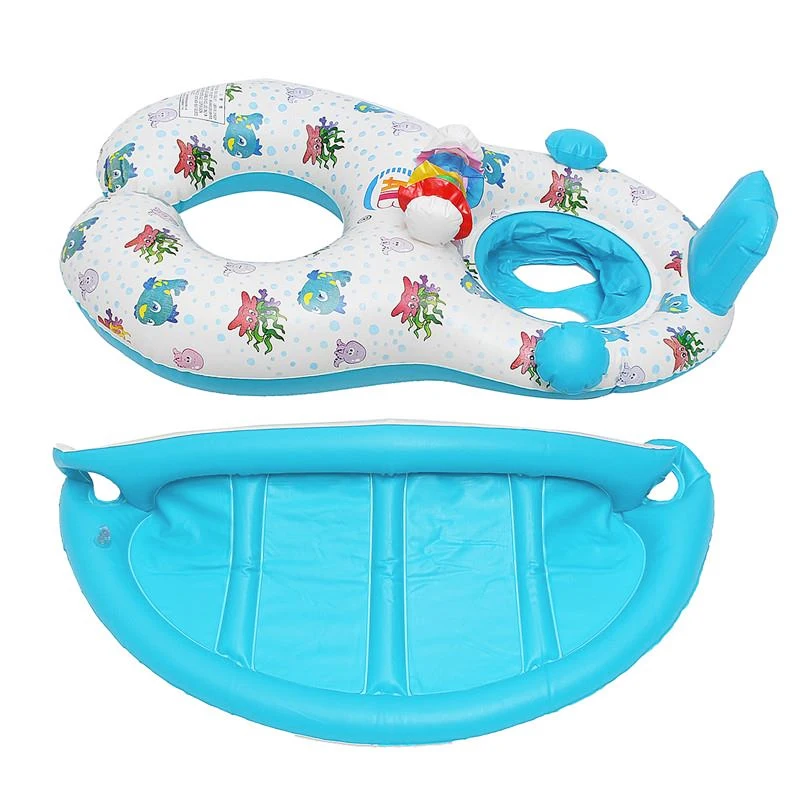 Baby Inflatable Pool Float Neck Ring With Subshade Mother Children Swim Circle Safety Swimming Ring Float Seat Outdoor Toys