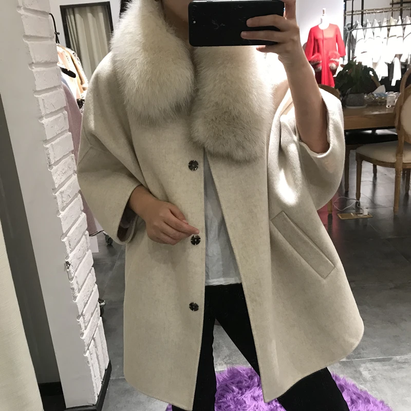 Женская Шуба OFTBUY теплая Повседневная Уличная куртка с натуральным мехом лисы