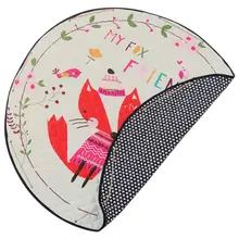 Круглые коврики Детский игровой коврик органайзер для хранения игрушек, коврики для детской Большой полиэстер противоскользящие Мультяшные животные детские напольные коврики игровой коврик