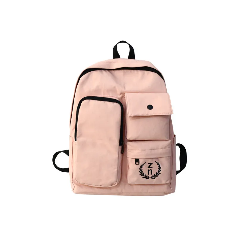 Женский рюкзак Mochila сумки через плечо для девочек-подростков Модные студенческие мягкие - Цвет: Розовый