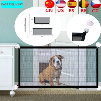 

2020 Magic Pet Dog Gate Pet Fence Barrier Folding Safe Guard Indoor Outdoor Puppy Dog Separation Protect Enclosure Pet Supplies