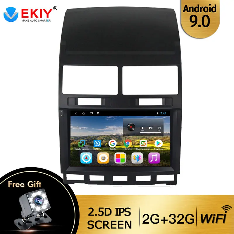 EKIY For Volkswagen VW Touareg GP 2002-2010 Autoradio 2din Android 9 DVD Car Multimedia Video Player Stereo Navigation GPS FM BT