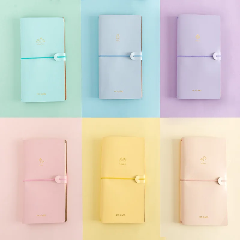 

48/96sheet PU Leather Notebook Hardcover with Strap Paper Journal Diary Planner Notepad Stationary Kids Traveler Gift