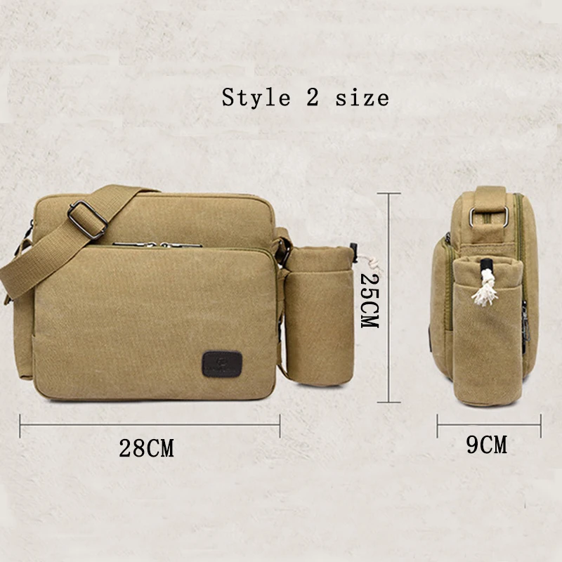 Scione Canvas Multifunction Messenger Shoulder Bag Solid Briefcases Suitcase Card Pocket For Men Women Office Outdoor Travel Bag