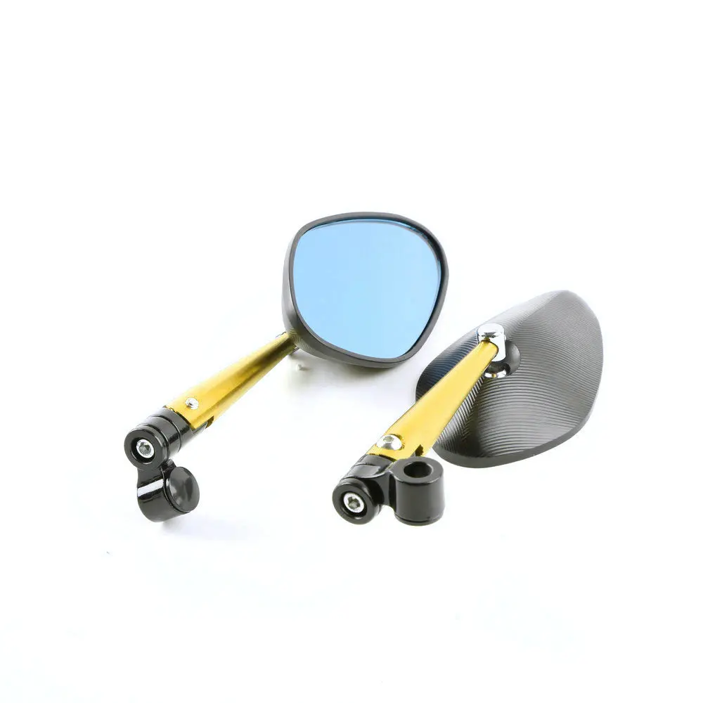 Gold Мотоциклетное зеркало Moto Accessoire БАР КОНЕЦ ЗАДНЕГО вида боковые зеркала мотоцикл для YAMAHA YZF R25 R3 T-Max 500 530 XJR130 - Цвет: Gold