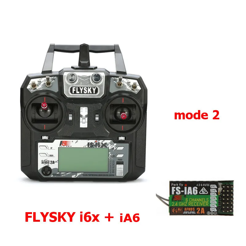 Mode 2 with iA6 FLYSKY FS-i6X i6X 10CH 2,4 ГГц AFHDS 2A передатчика радиоуправляемой модели к компьютеру с X6B iA6B A8S приемник для RC Qaud небольшой гоночны - Цвет: Mode 2 with iA6