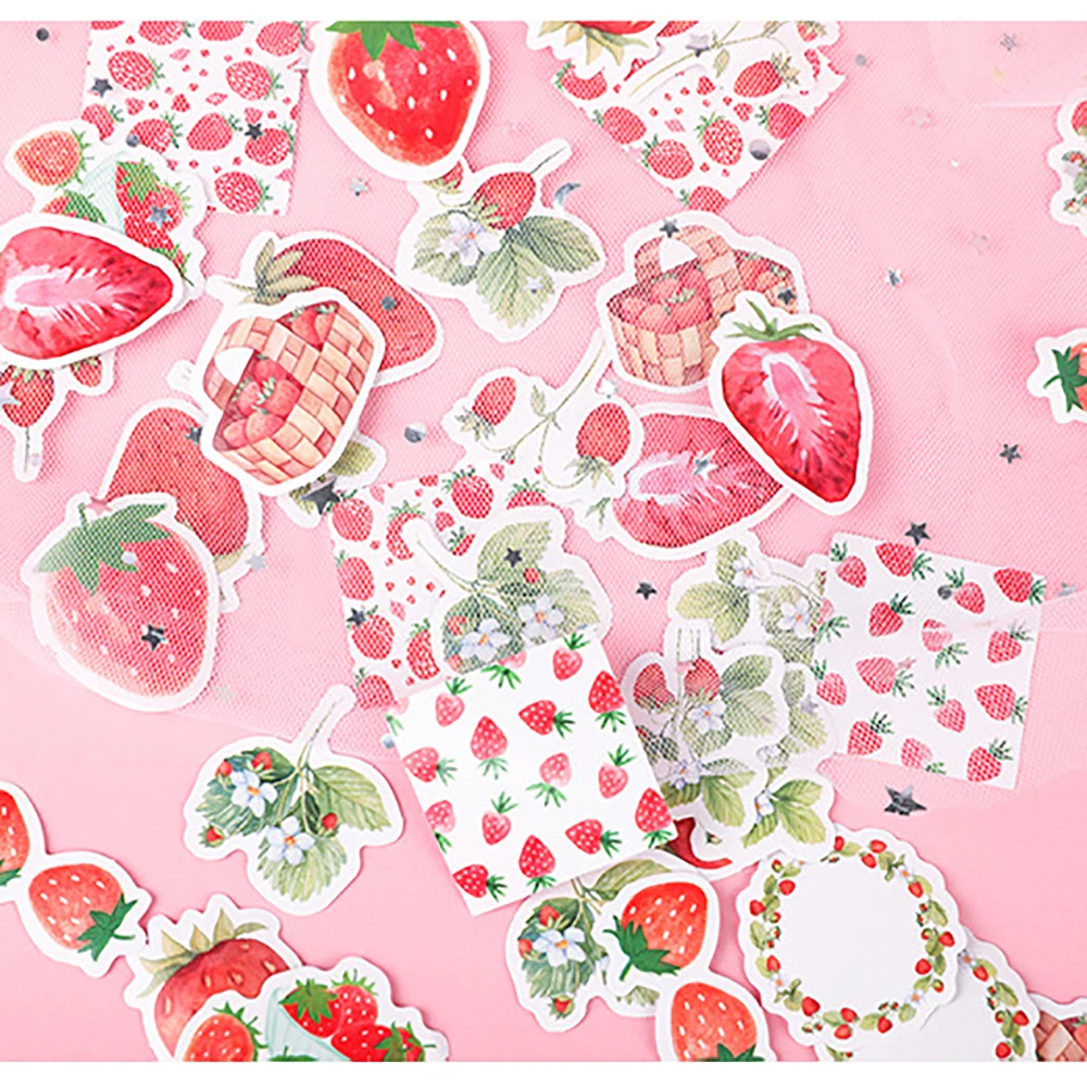 Lychee Life 45 шт. клубника Уплотнительная наклейка для сыра уплотнительные наклейки для скрапбукинга DIY скрапбукинга Украшение для альбома наклейка