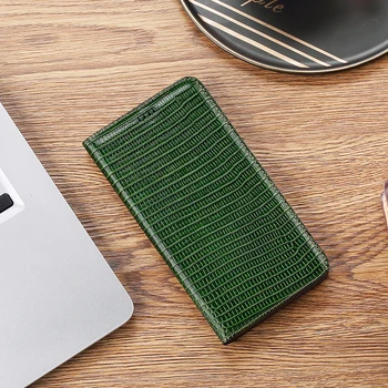 

Lizard pattern Genuine Leather Case for iphone 5s Se 6s 7 8 Plus Xs Xr 11 5.8 6.1 Pro Max 2020 Hold Flip Magnetic Wallet cover