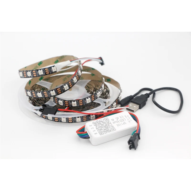 Светодиодная ленсветильник WS2812B WS2812 с Bluetooth Led контроллер SP110E USB разъемом