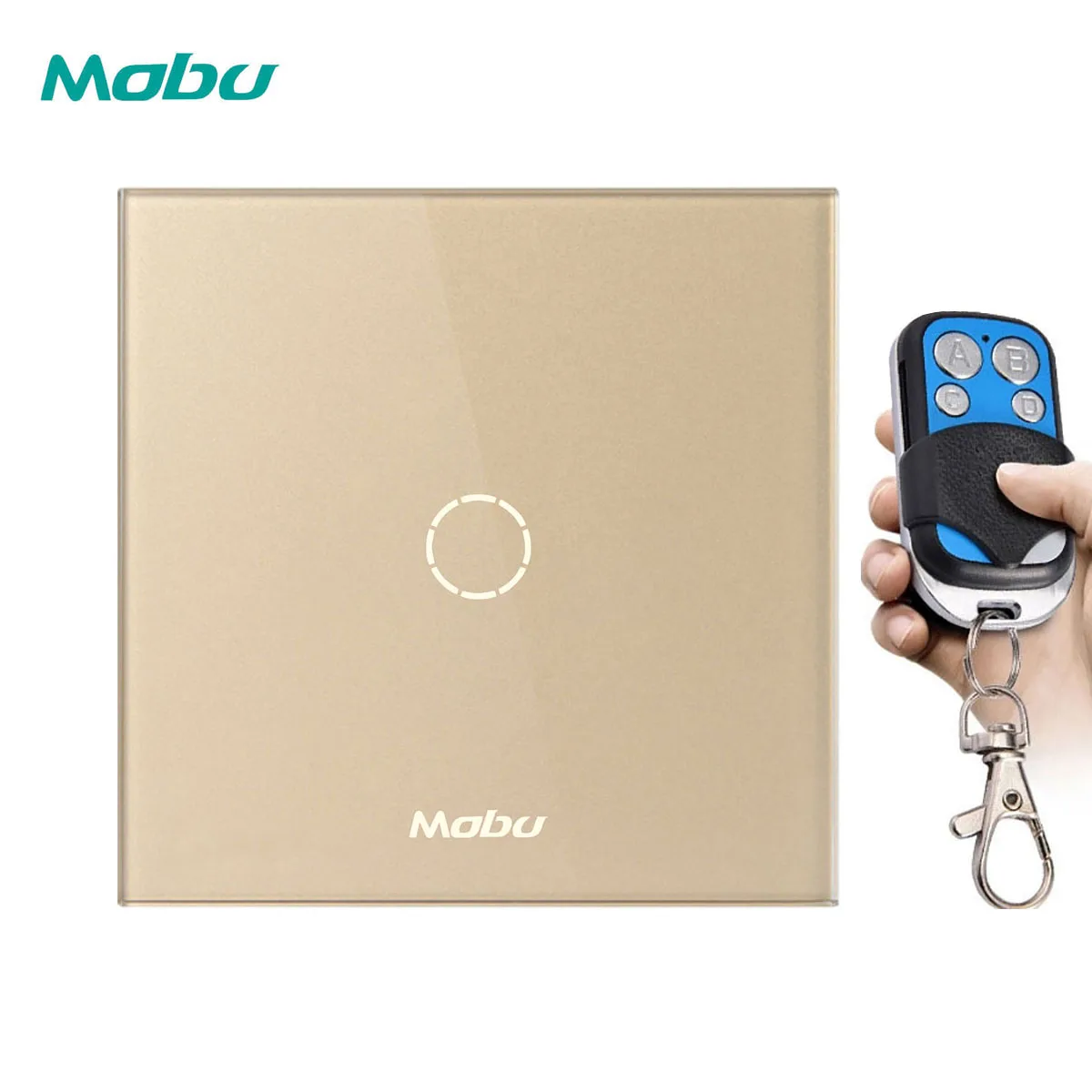 Gold Y601A Стандартный настенный светильник Mobu для ЕС/Великобритании, сенсорный выключатель для дистанционных сенсорных переключателей, 1 комплект, 1-позиционный Переключатель дистанционного управления - Цвет: Gold Y601A