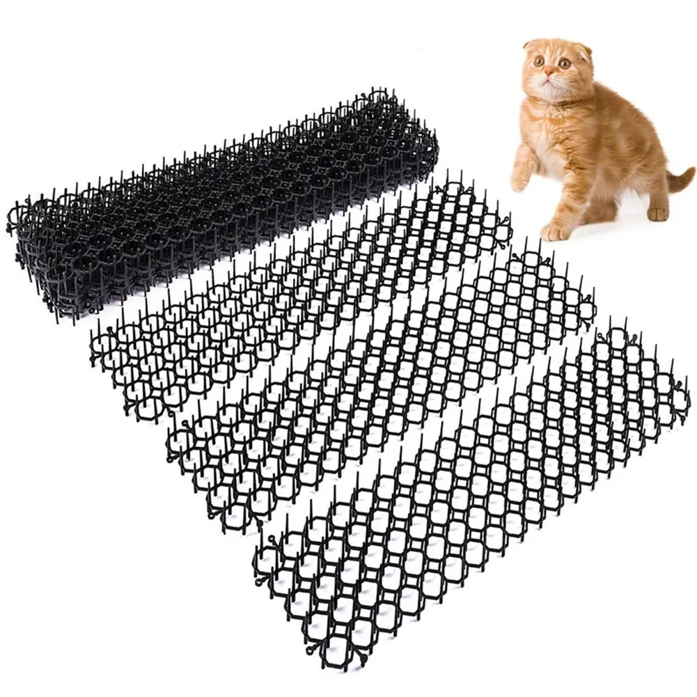 1/10/12pcs Garden Anti-cat And Dog Net Repellent Mat Prickle Strips Safe Plastic Spike Thorn Deterrent Plant Protection Supplies