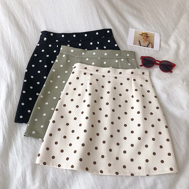 

Spring Women Skirts Spring Women BODYCON Women Polka Dot Mini Casual Skinny Skirts Women Sexy Bodycon Women Preppy Skirts