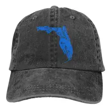 Florida Gator Мужская Женская регулируемая бейсболка s окрашенная в пряже джинсовая хип-хоп кепка