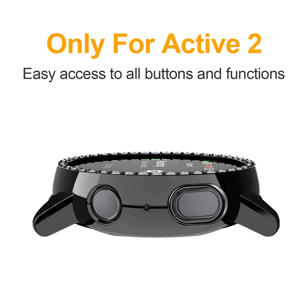 Блестящие Чехлы для Samsung Galaxy Watch Active 2 чехол 40 мм 44 защитный с покрытием бампер