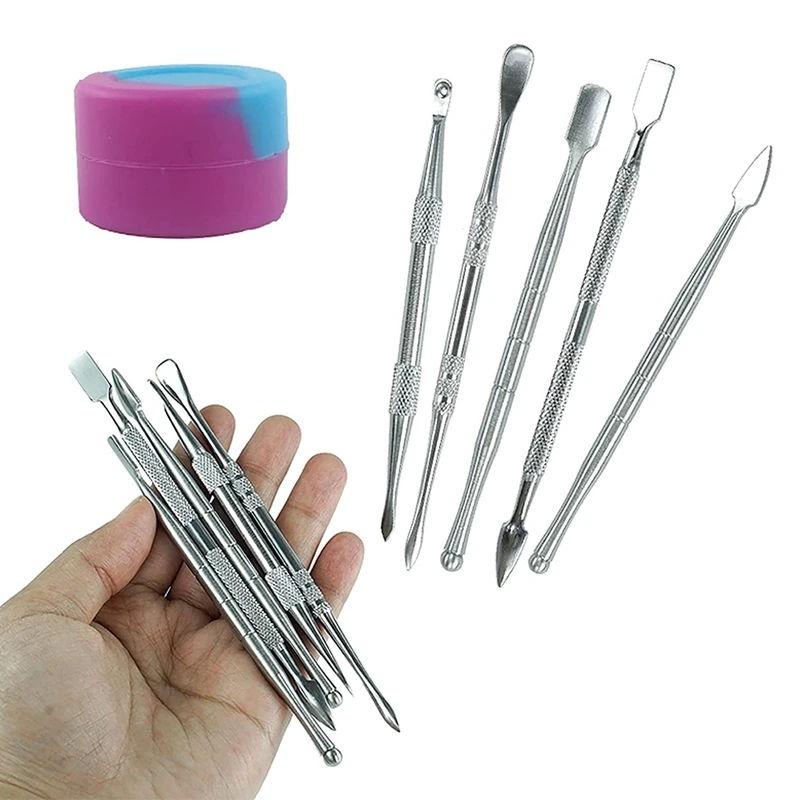 wood drill bit 7Pcs Wax Carving Tools Stainless Steel Wax Carvers Set Double-Ended Waxing Carvers Tool with Silicone Container wood router table