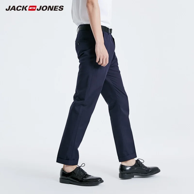 JackJones Для мужчин, длиной до щиколотки, льняной ткани повседневные штаны брюки 219114542
