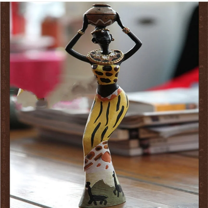 Environmentally friendly exotic African women dance resin crafts creative home decoration three-piece pendant