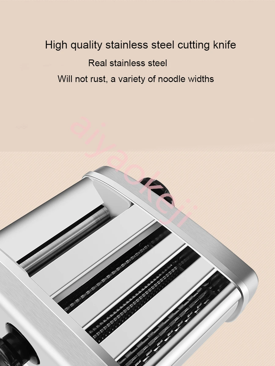 Electric Dough Roller Stainless Steel Dough Sheeter Noodle Pasta Multi-function Spaghetti Dumplings Noodle Pressing Machine