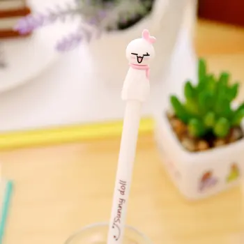 

Small Size Cute Kawaii Cartoon Cat Pen 0.5MM Black Ink Gel Pen Ballpoint Pen for School Writing Office Stationery Supplies