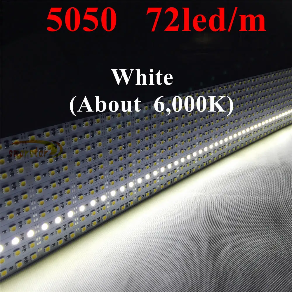 White Smarstar 12V 50cm 5050 светодиодный свет бар U алюминиевый корпус дымчатое покрытие прожектора 0,5 м Жесткая светодиодная индикаторная лампа для освещение для домашнего интерьера#1 - Испускаемый цвет: White