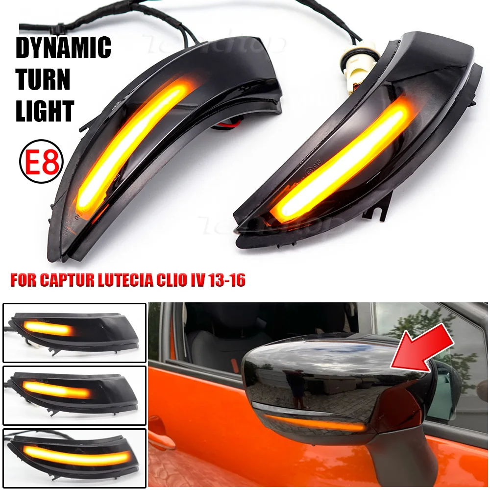 For Renault Clio IV MK4 BH RS Grandtour KH 2012 - 2016 Dynamic Blinker LED Turn Signal Light Side Mirror Indicator Car | Автомобили и