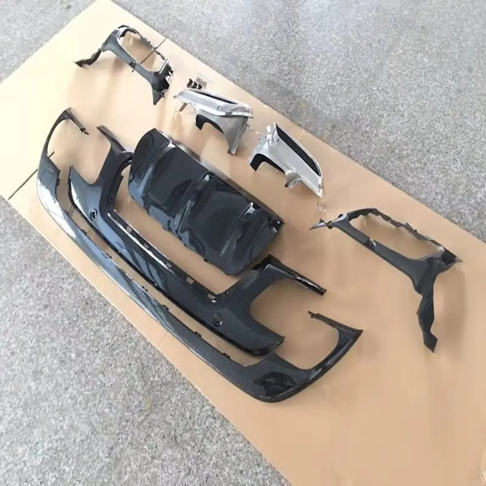 Задний бампер ROLLSROVER с эффектом углеволокна нижняя крышка диффузора для Range Rover Velar