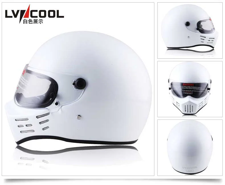 Lvcool электрический мотоциклетный шлем крутой полный шлем свиная кожа Рогатые шлемы мужские и женские локомотив гоночный автомобиль шлем безопасности H
