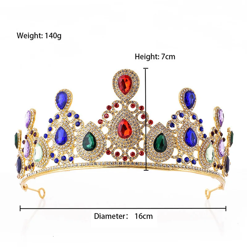 Свадебные аксессуары для волос, Хрустальная корона, свадебная тиара, королевская принцесса, стразы, праздничная Корона, тиара De Noiva