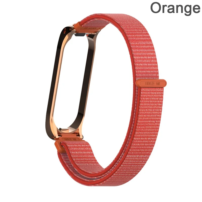 orange Модный сменный браслет на запястье из нейлона и волокна, дышащий браслет, ремешок для часов для Xiaomi Mi, браслет 4, 3, фитнес-трекер - Цвет: orange