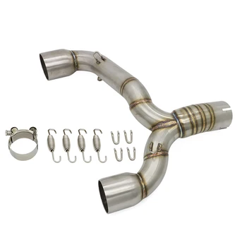 

GSR 400 BK400 Stainless Steel Motorcycle Exhaust Middle Pipe Exhaust Muffler Link Adapter Silencer For Suzuki GSR400 BK 400 GSR