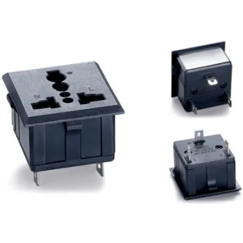 

20 pcs/lot UPS Power Outlet AC socket IEC INLET Universal EU AU UK Copper CE