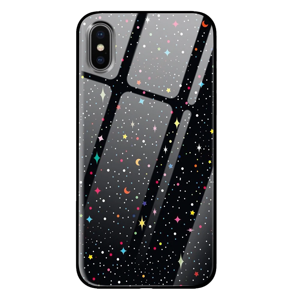 Роскошные Чехлы cosmos space из закаленного стекла для samsung Galaxy S10 S8 S9 Plus Note 8 9 - Цвет: 12