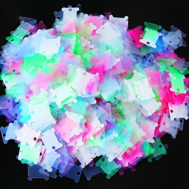 

1000 Pcs Plastic Cross Stitch Winding Board Embroidery Thread Bobbins Spool Hold Thread Card DIY Floss Organizer Holder Sewing T