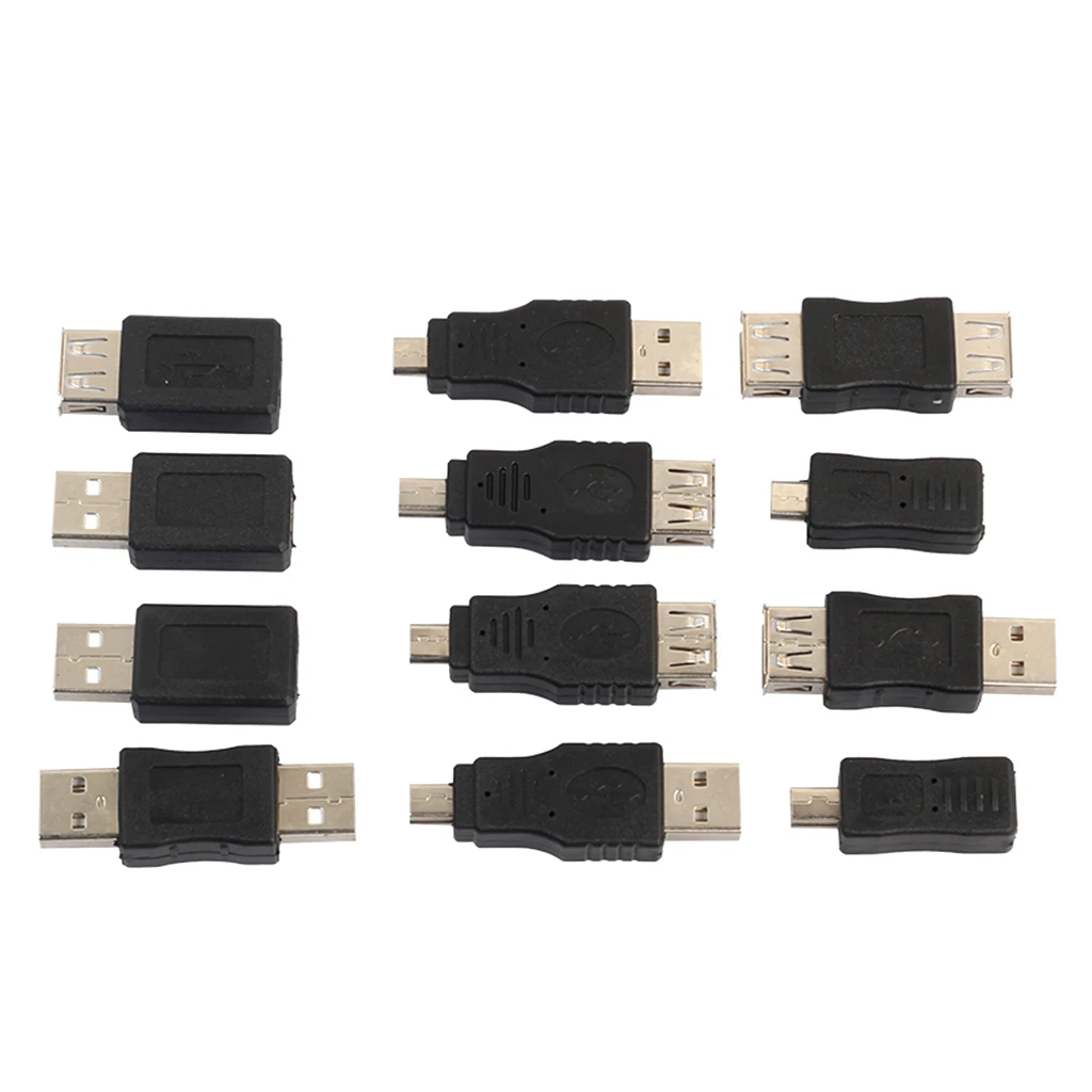 12 в 1 OTG адаптер Набор Конвертер Разъем Micro USB/USB A/Mini 5Pin Male, Female