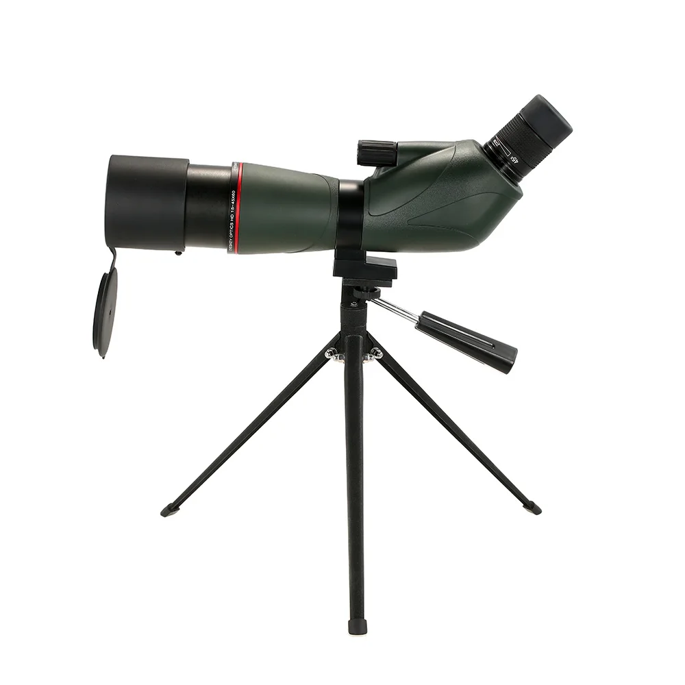 Angled Spotting Scope Waterproof Fogproof Portable Travel Scope Monocular with Tripod Case for Bird Watching Camping Backpacking